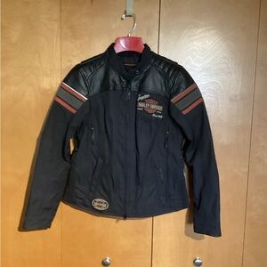Harley-Davidson Women's Black and Red Leather Jacket